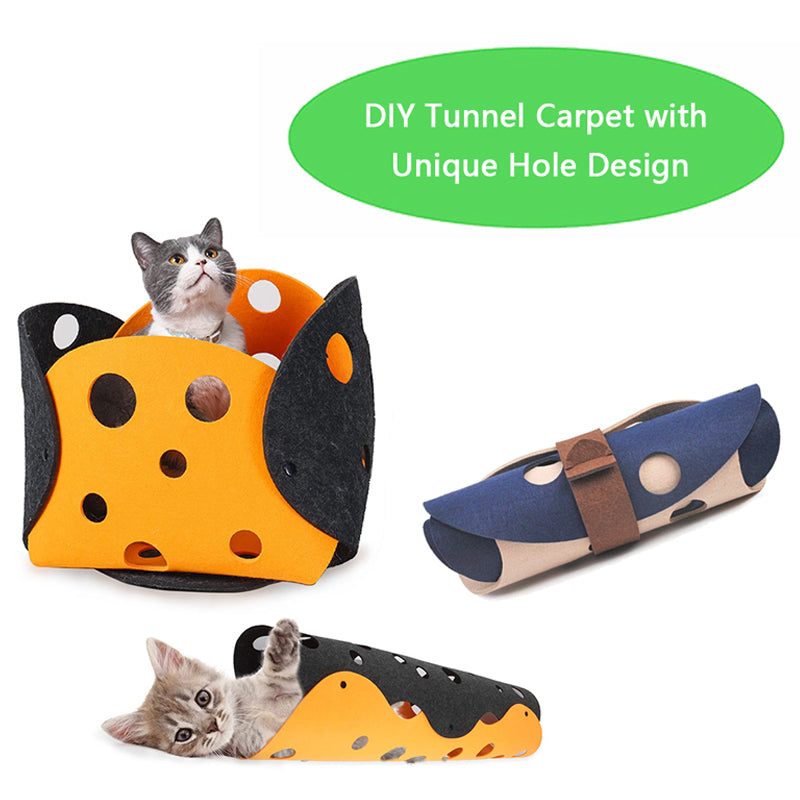 Collapsible Cat Tunnel Toy - Interactive Play Tube For Cats