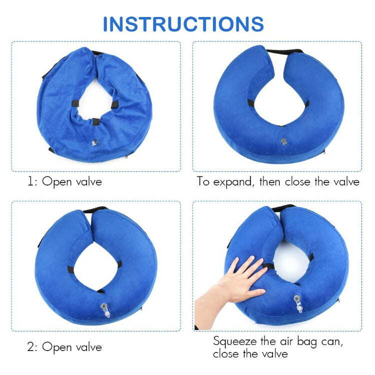 Inflatable Recovery Collar for Dogs & Cats - Soft Cone Alternative