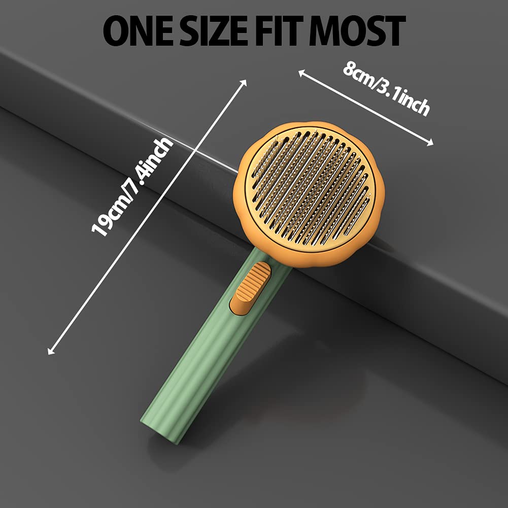 Self-Cleaning Pumpkin Pet Brush - For Dogs & Cats