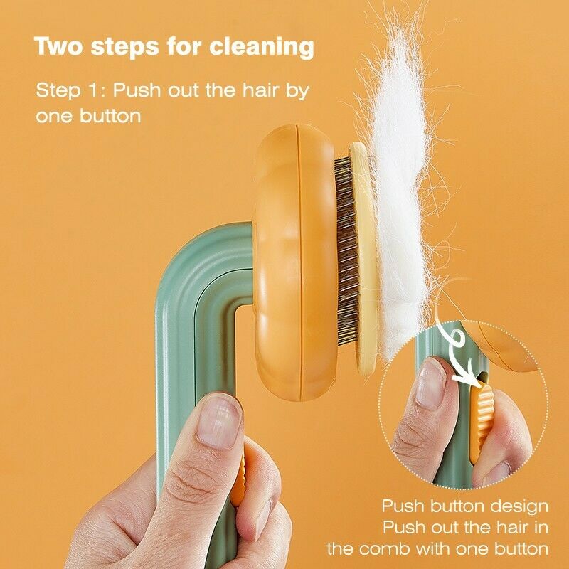 Self-Cleaning Pumpkin Pet Brush - For Dogs & Cats