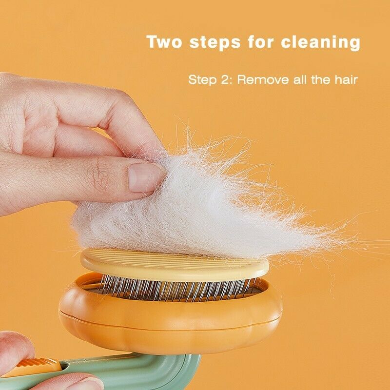Self-Cleaning Pumpkin Pet Brush - For Dogs & Cats
