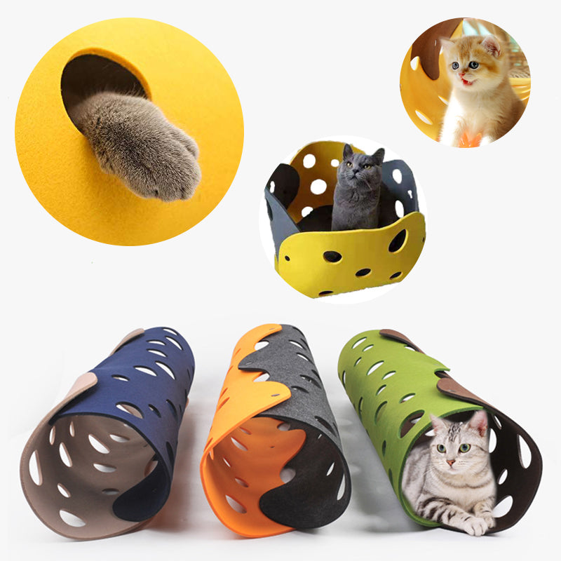 Collapsible Cat Tunnel Toy - Interactive Play Tube For Cats