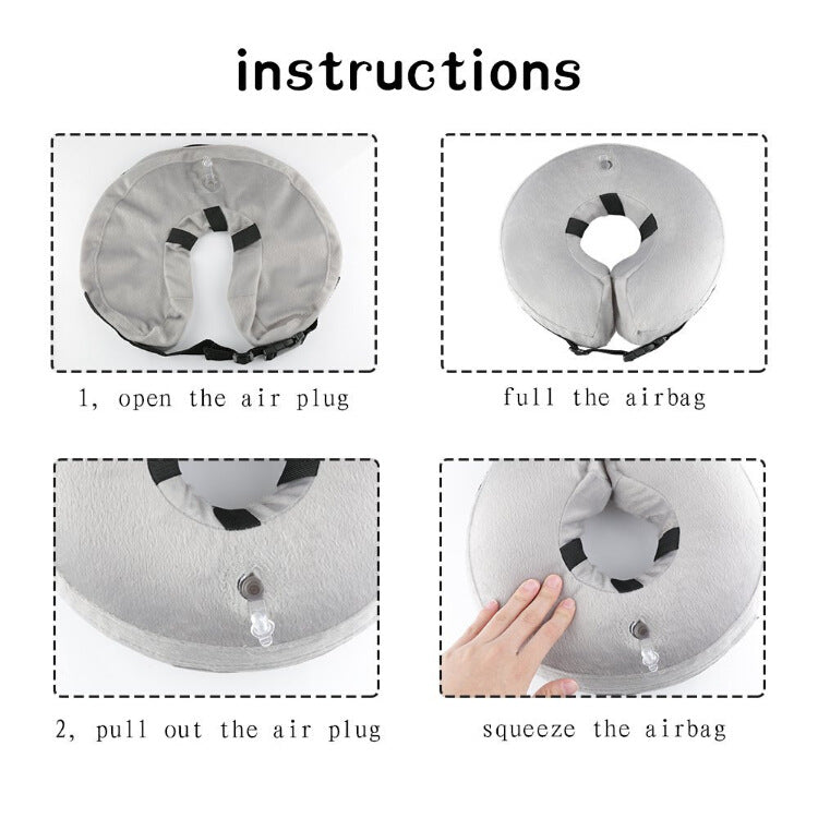 Inflatable Recovery Collar for Dogs & Cats - Soft Cone Alternative