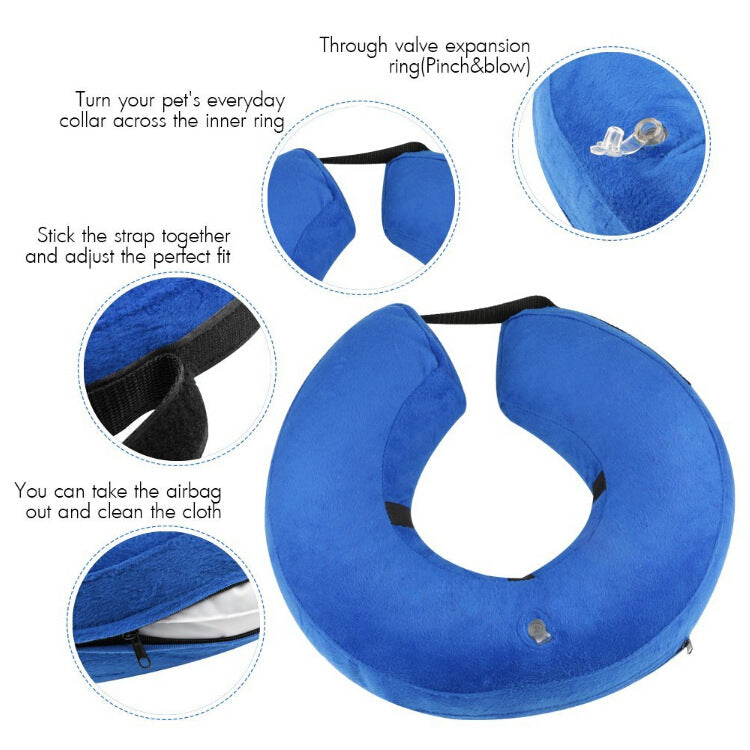 Inflatable Recovery Collar for Dogs & Cats - Soft Cone Alternative